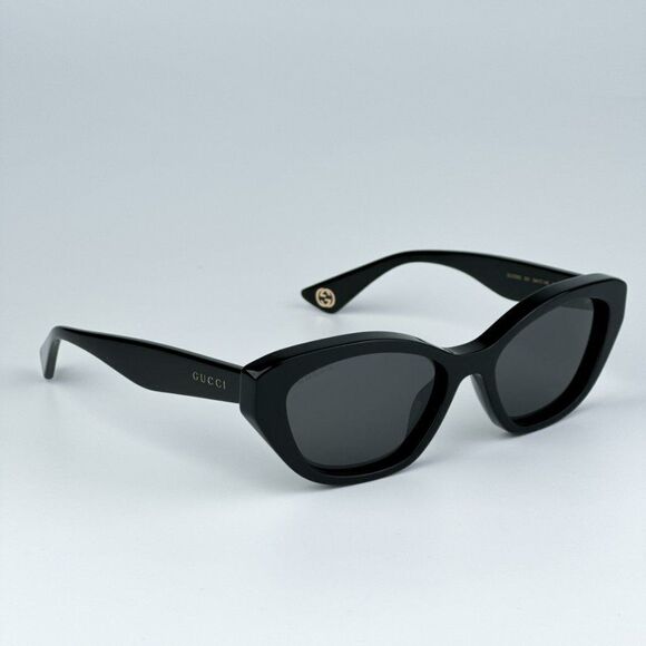 NEW Gucci GG1638S 001 Black Grey Anti-Reflective Women Cat Eye Sunglasses main image 4